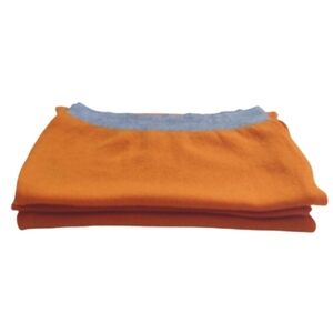 EREDI PISANO Unisex Cashmere Long Scarf Shawl Orange